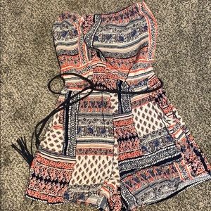 Red white & blue romper